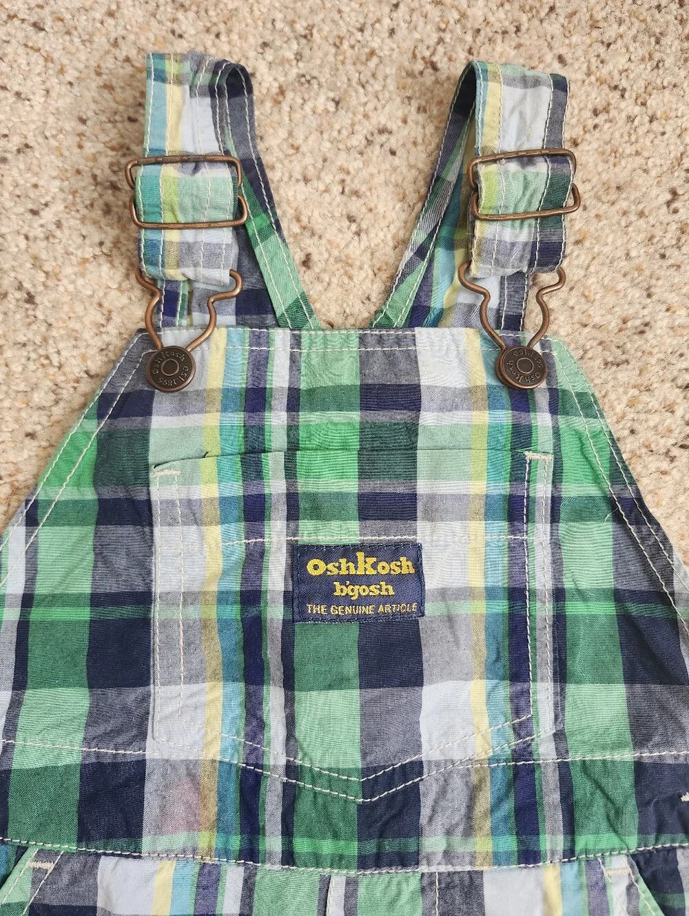Oshkosh Blue Plaid Overalls